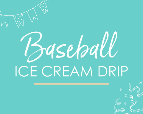 Baseball Ice Cream Drip