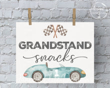 Load image into Gallery viewer, Fast One Birthday Grandstand Snacks Sign Download