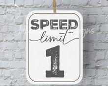 Load image into Gallery viewer, Fast One Birthday Speed Limit 1 Sign
