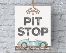 Load image into Gallery viewer, Pit Stop Sign Fast One Birthday