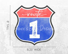 Load image into Gallery viewer, Printable Route 1 Sign