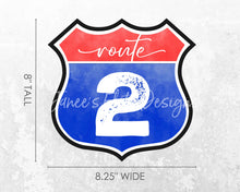 Load image into Gallery viewer, Printable Route 2 Sign
