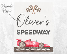 Load image into Gallery viewer, Two Fast Birthday Speedway Sign