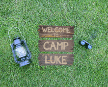 Load image into Gallery viewer, Camping Party Welcome Sign
