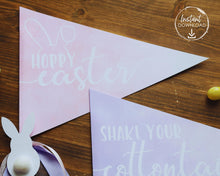 Load image into Gallery viewer, Hoppy Easter Pennant Flag Printable