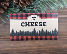 Load image into Gallery viewer, Lumberjack Buffalo Plaid Food Tent Signs