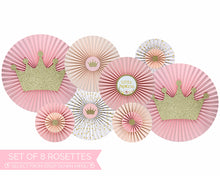 Load image into Gallery viewer, Royal Baby Shower Pink and Gold Princess Backdrop