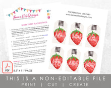 Load image into Gallery viewer, You're a Berry Sweet Teacher Tags