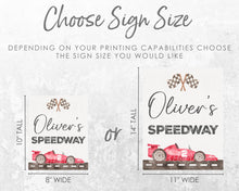 Load image into Gallery viewer, Two Fast Birthday Speedway Sign